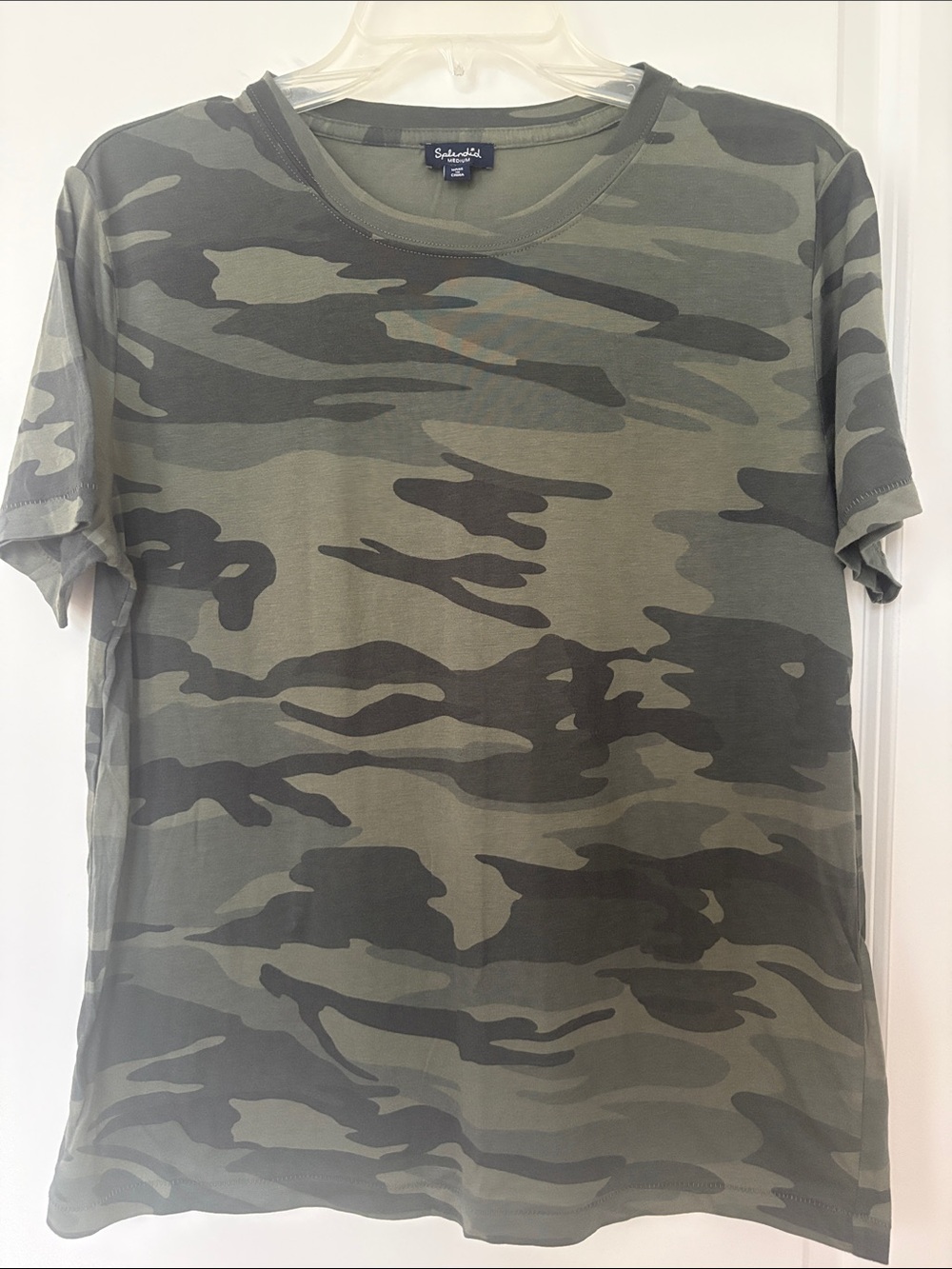 Splendid Women's Camo Short Sleeve Tee - Olive & Dark Green